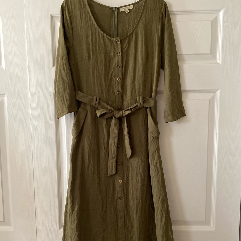 🎉 SOLD LOCALLY🎉 Olive green midi dress